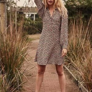 DÔEN Eliot dress in navy bellflower blossom print XXL